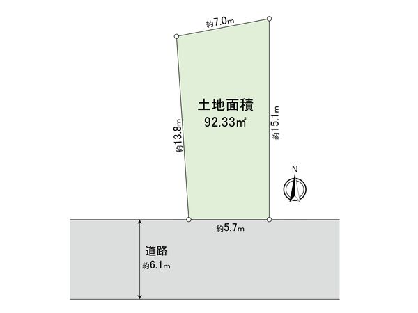 浜三丁目 古家付土地 間取図(平面図)