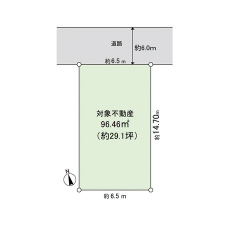 道意町6丁目 土地 区画図