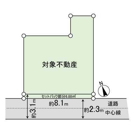 尼崎市宮内町1丁目 古家付土地 区画図 尼崎市宮内町1丁目 古家付土地 区画図