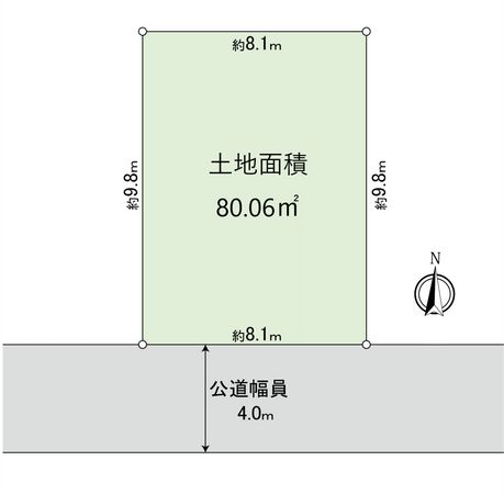 杭瀬北新町1丁目 古家付土地 区画図 杭瀬北新町1丁目 古家付土地 区画図