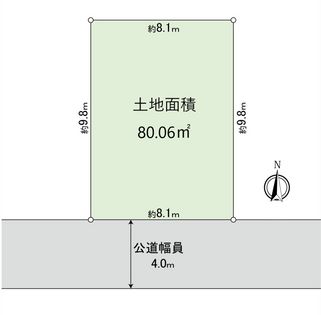 杭瀬北新町1丁目 古家付土地 区画図