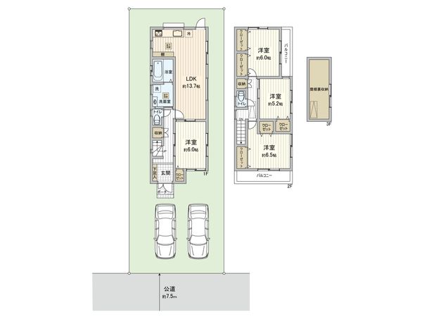 尼崎市琴浦町 中古戸建 間取図(平面図) 間取図(平面図)