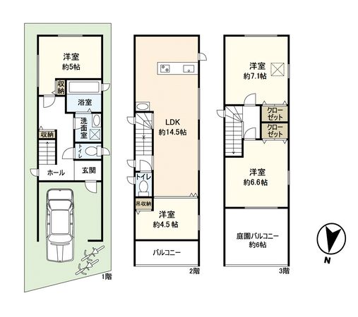 杭瀬北新町2丁目 新築戸建 間取図(平面図) 間取図(平面図)