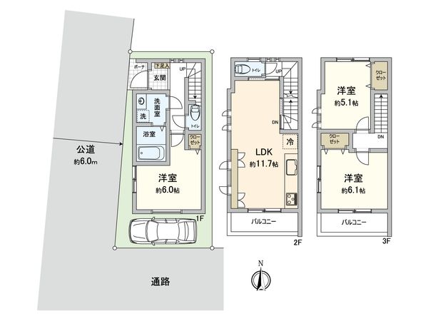 常光寺1丁目 新築戸建 間取図(平面図) 間取図(平面図)