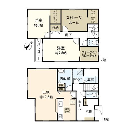 今福2丁目新築戸建3号棟 間取図(平面図) 今福2丁目新築戸建3号棟 間取図(平面図)