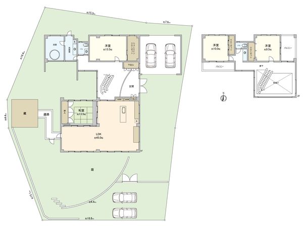 尼崎市田能三丁目 戸建 間取図(平面図) 尼崎市田能三丁目 戸建 間取図(平面図)
