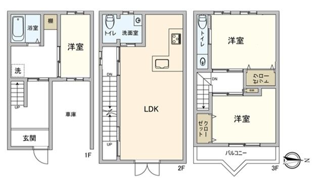 西川2丁目 中古戸建 間取図(平面図) 西川2丁目 中古戸建 間取図(平面図)