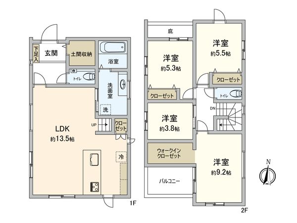 尼崎市御園2丁目 新築戸建 間取図(平面図)