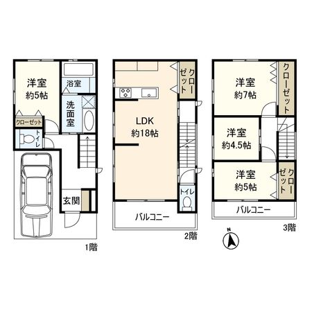 久々知西町2丁目 新築戸建 間取図(平面図) 久々知西町2丁目 新築戸建 間取図(平面図)