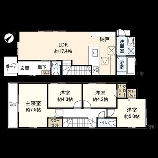 下坂部二丁目 新築 間取図(平面図)