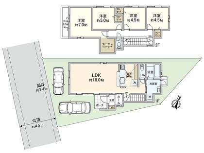 下坂部二丁目 新築 間取図(平面図)