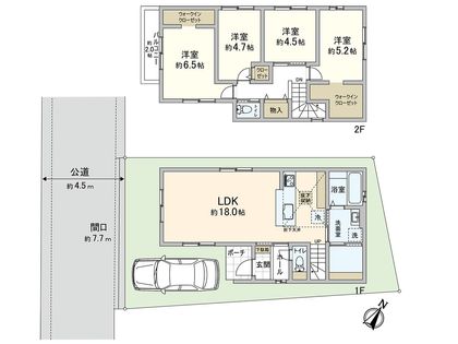 下坂部二丁目 新築 間取図(平面図)