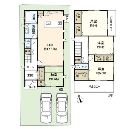 西難波町1丁目 新築戸建 間取図(平面図) 西難波町1丁目 新築戸建 間取図(平面図)