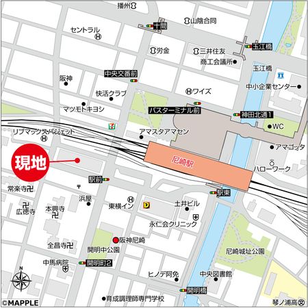 さきタワー・サンクタス尼崎駅前 地図 さきタワー・サンクタス尼崎駅前 地図