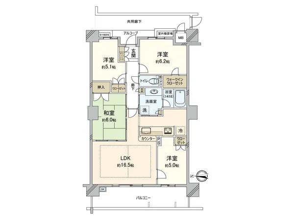 JR「尼崎」駅（新快速停車）徒歩4分。13階、81.83平米の4LDKのお部屋です。賃料月額18万円（表面利回り約3.9％）のオーナーチェンジ物件となります。