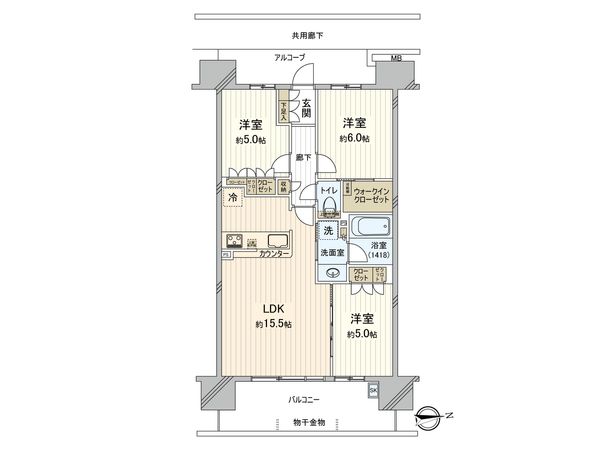 クラッシィハウス尼崎GRAND PLACE 間取図(平面図)
