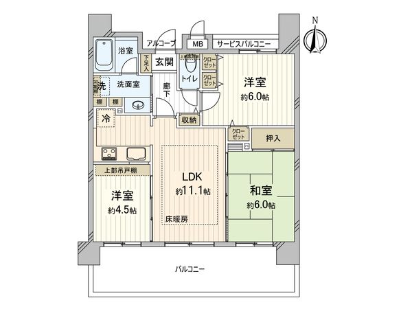 アービング尼崎東難波公園 間取図(平面図) 間取図(平面図)