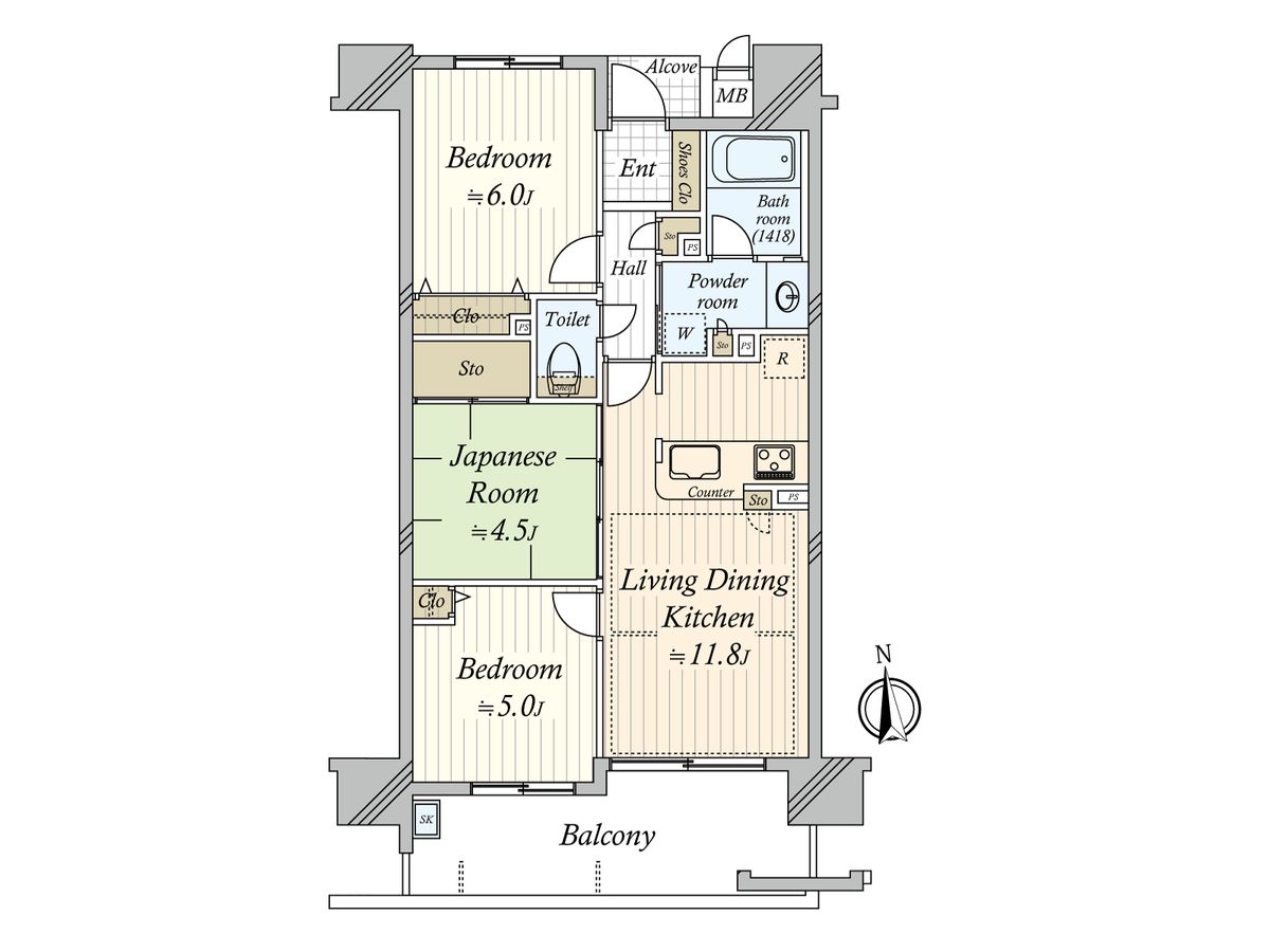 エーベル杭瀬 間取図(平面図) 間取図(平面図)