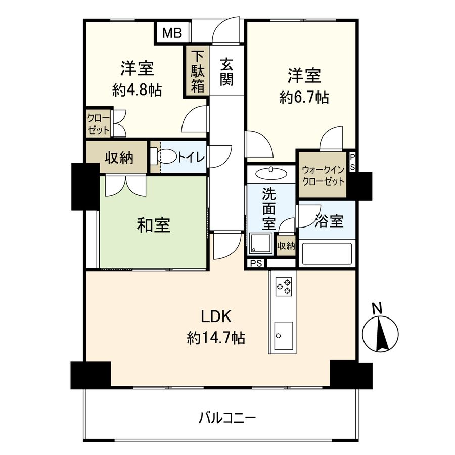 さきタワーサンクタス尼崎駅前 間取図(平面図) 間取図(平面図)