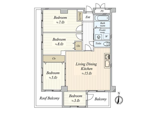 近鉄尼崎ガーデンハイツ 間取図(平面図) 間取図(平面図)