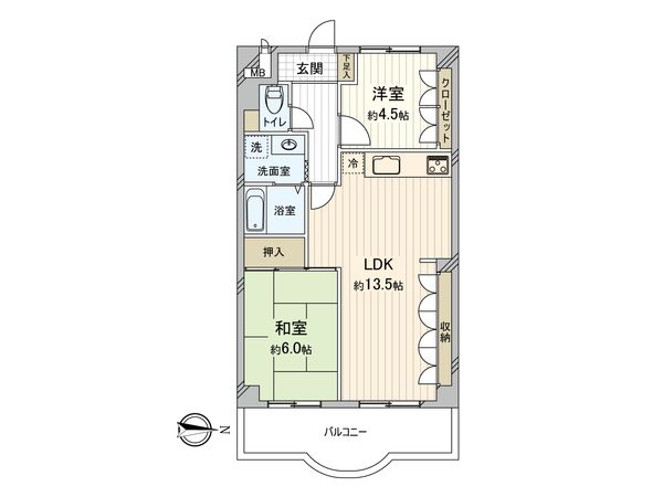 サンロイヤル武庫川東 間取図(平面図) サンロイヤル武庫川東 間取図(平面図)
