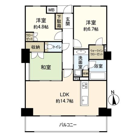さきタワーサンクタス尼崎駅前 間取図(平面図) さきタワーサンクタス尼崎駅前 間取図(平面図)