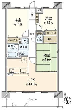藤和シティホームズ尼崎駅前 間取図(平面図) 藤和シティホームズ尼崎駅前 間取図(平面図)
