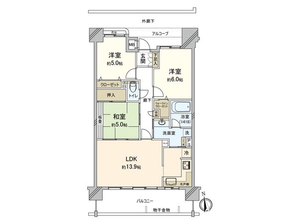 クレアガーデン尼崎エグゼ 間取図(平面図) クレアガーデン尼崎エグゼ 間取図(平面図)