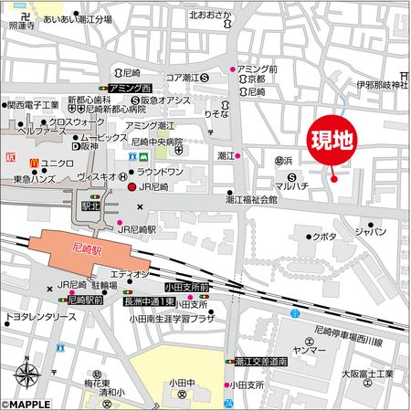 ワコーレ尼崎ディアステージ 地図 ワコーレ尼崎ディアステージ 地図
