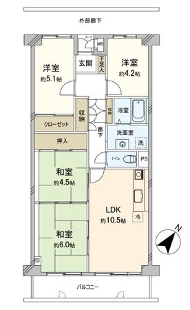 尼崎久々知ハウス 間取図(平面図) 尼崎久々知ハウス 間取図(平面図)