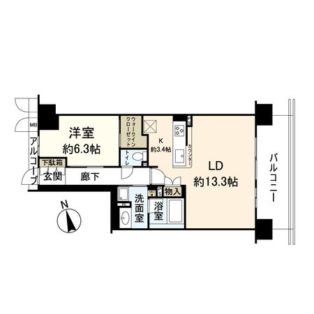 リビオ尼崎STATION CITY 間取図(平面図) リビオ尼崎STATION CITY 間取図(平面図)