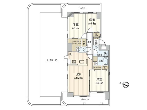 サンヴェールパルシティ 間取図(平面図)