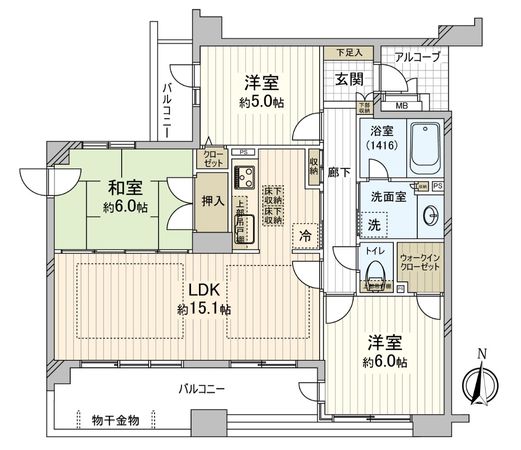 エーベル常光寺 間取図(平面図)