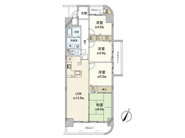 サンヴェールパルシティ 間取図(平面図)