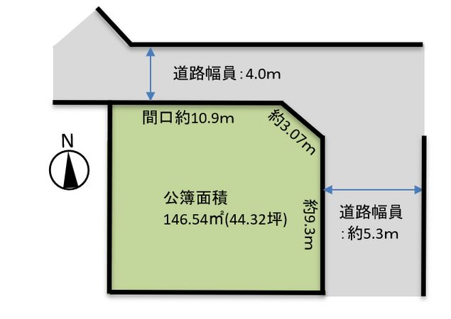 堺市東区草尾 古家付土地 区画図 堺市東区草尾 古家付土地 区画図
