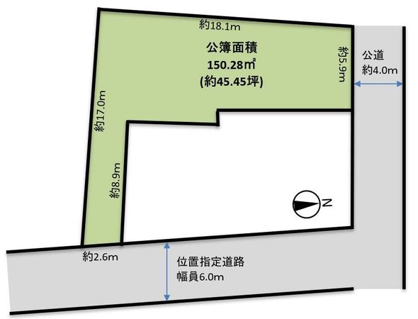 北区野遠町 土地 区画図 北区野遠町 土地 区画図