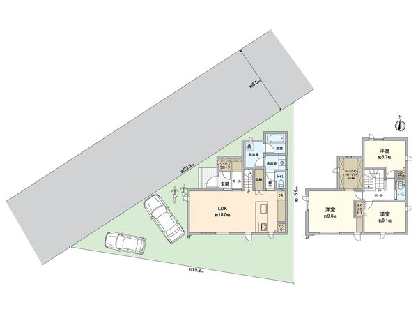 堺市北区百舌鳥西之町二丁 建物プラン例 (間取り図) 堺市北区百舌鳥西之町二丁 建物プラン例 (間取り図)