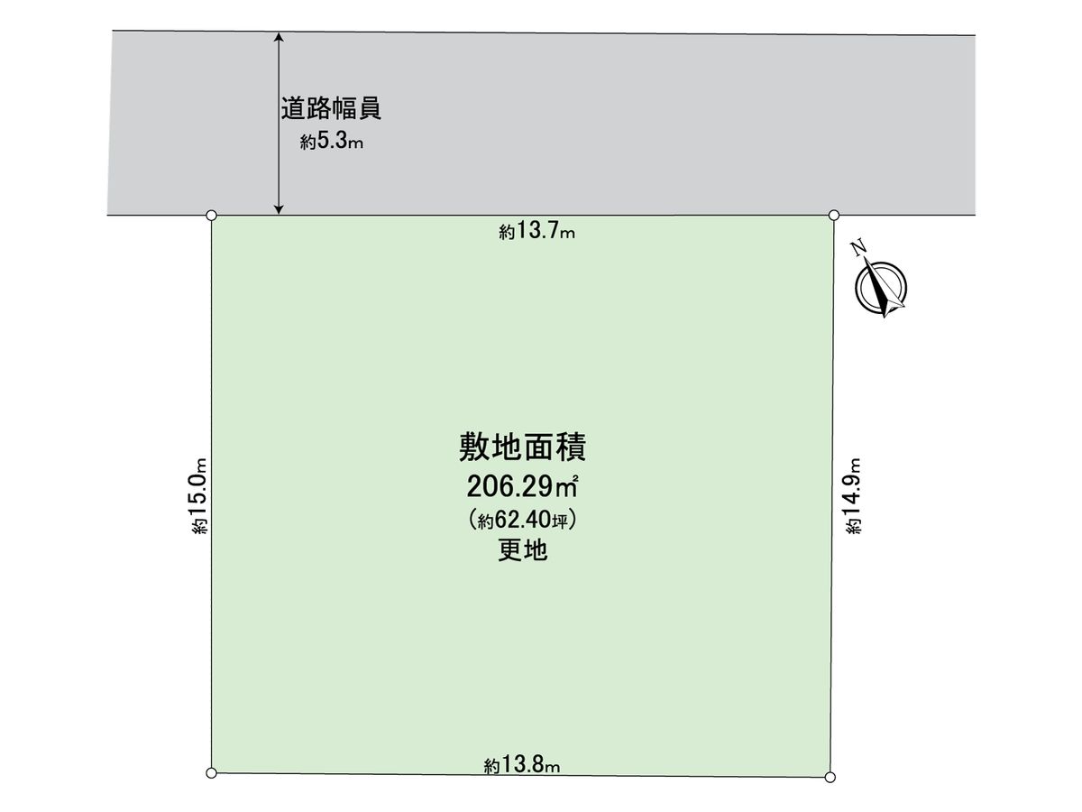 河内長野市緑ケ丘北町 土地 区画図 区画図