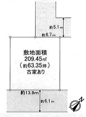 河内長野市緑ケ丘北町 土地 区画図 区画図