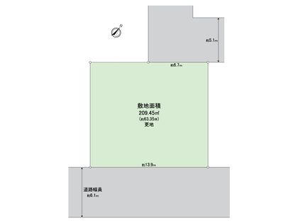 河内長野市緑ケ丘北町 土地 区画図