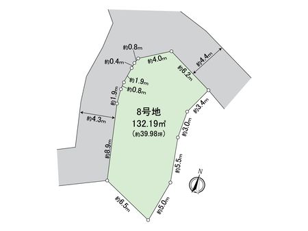 堺市中区深井中町 8号地 区画図