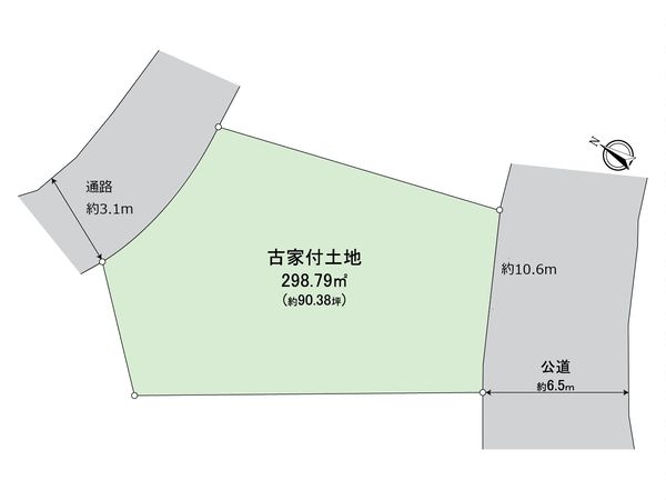 堺市南区高倉台4丁 古家付き土地 地形図