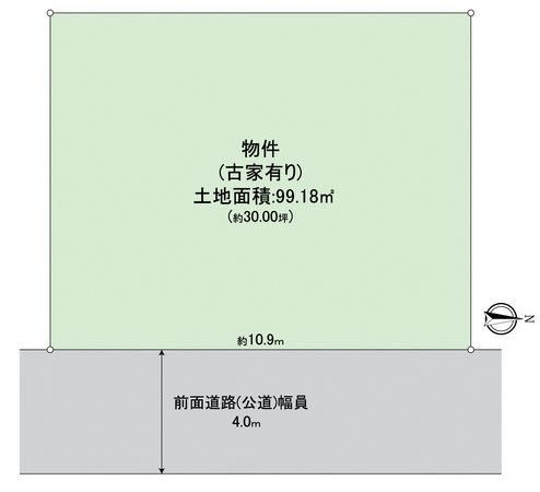 堺市南区鴨谷台1丁 敷地概略図