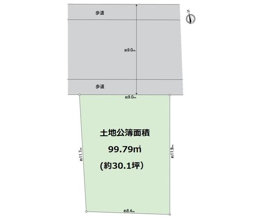 脇浜4丁目 古家付き土地 区画図 脇浜4丁目 古家付き土地 区画図