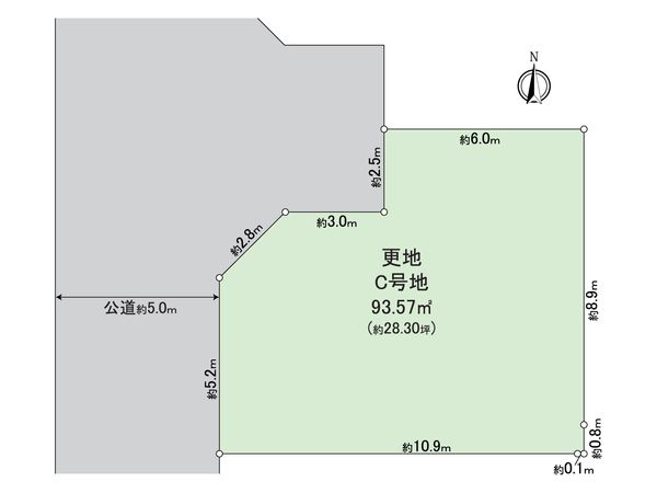 松原市三宅中4丁目 C区画 区画図