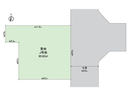 松原市三宅中4丁目 J区画 区画図