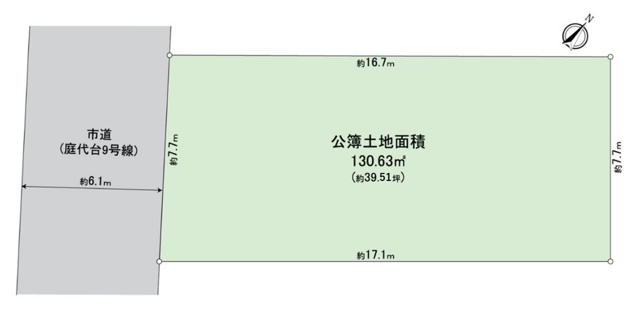 堺市南区庭代台1丁 2号地 区画図