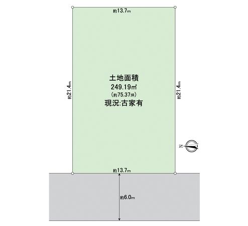 富田林市久野喜台二丁目 古家付土地 区画図 富田林市久野喜台二丁目 古家付土地 区画図