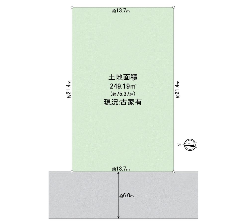 富田林市久野喜台二丁目 古家付土地 区画図 区画図