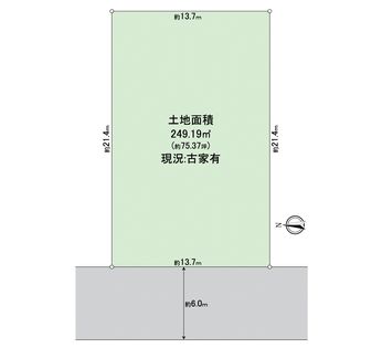 富田林市久野喜台二丁目 古家付土地 区画図